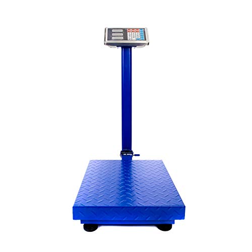 Heavy Duty Lcd Digital Personal Floor Postal Platform Scale - Commercial Scale - Warehouse Scale - 300Kg/661Lb (Blue) #TOP7
