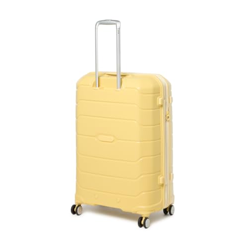 Image of Samsonite Freeform Large Checked Luggage with Dual 360 Spinner Wheels - TSA Lock, Airline-Approved - Lightweight Durable Polypropylene Expandable Hardshell - Electric Yellow