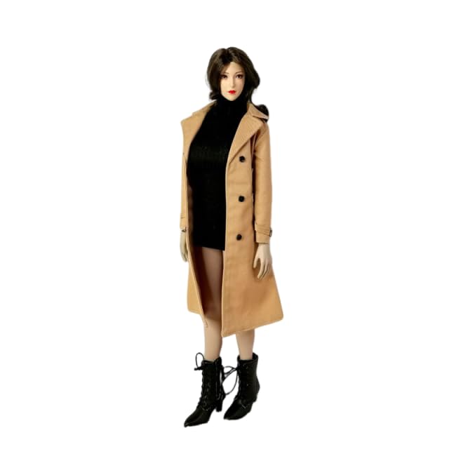 Manteau kaki 1/6 AMITD veste longue miniature haute finition