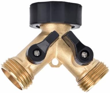 Green Thumb 30008 2-Way Garden Hose Y Connector, Brass - Quantity 6