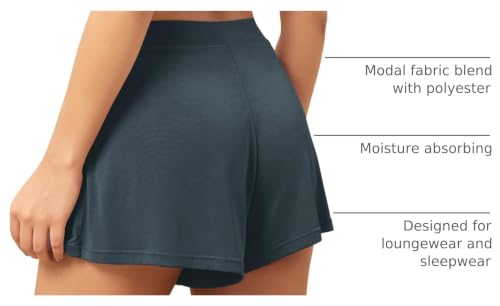 Image of ODODOS 2-Pack Ultra-Soft Modal Lounge Shorts for Women - Lightweight & Breathable Sleepwear, 3 inch Inseam