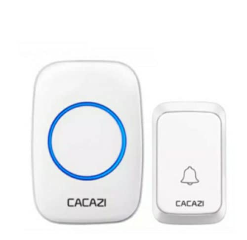 CACAZI A06 Waterproof Wireless Doorbell (WHITE)