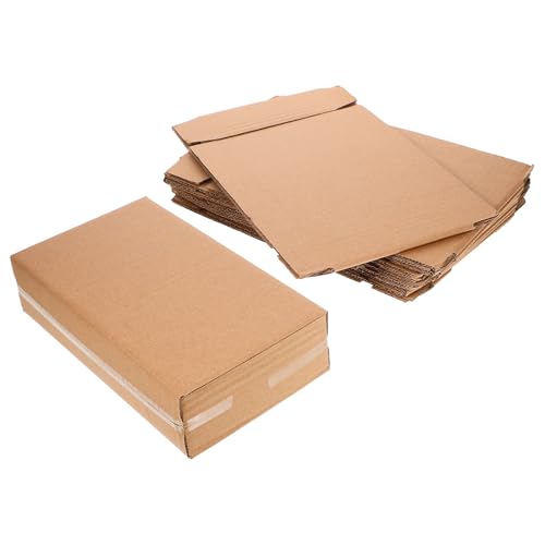 Veemoon Cajas de Cartón para Embalaje Pequeñas Planas 10 Unidades Tamaño 245X55X135 CM Cartón de Triple Capa Reciclable Resistentes para Envío y Almacenamiento