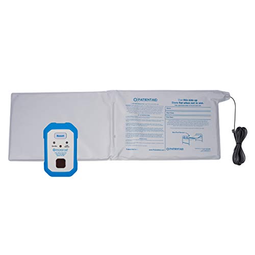 Advanced-Bed-and-Floor-Alarm-with-Magnetic-Pull-Cord-10-x-30-Underpad-with-Motion-Sensor-Alarm-3-Ring-Chime-and-3-Mounting-Options-with-AC-Adapter-and-9V-Battery-1-Yr-Warranty-by-Patient-Aid