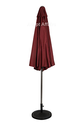 Image of INVEZO outdoor Garden Center pole umbrella big size metal center pole umbrella with 22kgs base - 9 ft dia Patio /Balcony terrace umbrella