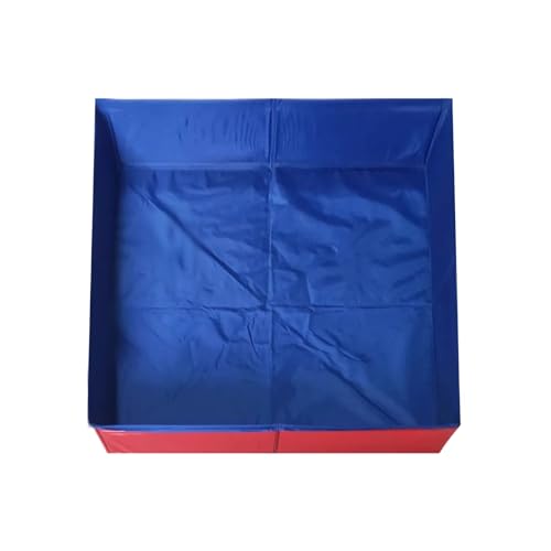 Piscina pieghevole in PVC per animali domestici, 50 x 50 cm e piscina per cani, piscina per cani non gonfiabile, vasca per animali di piccola taglia (rosso, 50 x 8 x 50 cm)