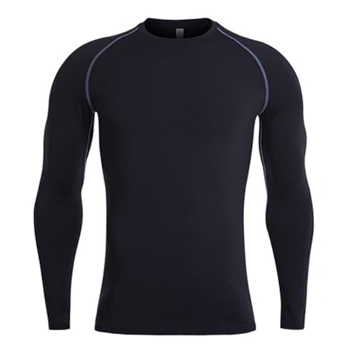 Men's Compression Shirt Long Sleeve Athletic Workout T-Shirts Top Gym Sport Muscle Base Layer Undershirt4