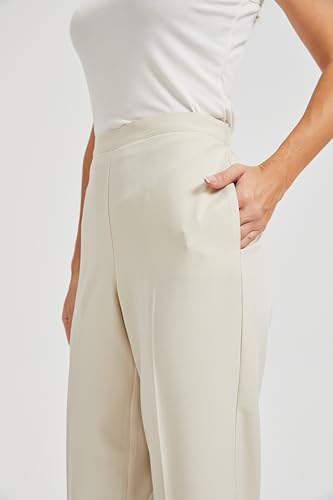 KYAL Women's High Waisted Stretchy Work Pants Straight Leg Business Office Trousers4