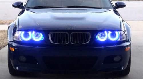 Ijdmtoy Multi-Color 120-Smd Rgb Led Angel Eyes Halo Ring Lighting Kit W/Remote Compatible With Bmw E36 E46 3 Series E38 E39 5 7 Series Xenon Headlamps #TOP5