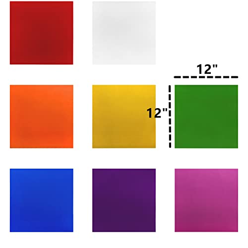 Dicunoy 240 folhas de celofane colorido de 30,5 cm, folhas grandes para violoncelo, folhas de filme