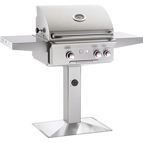AOG American Outdoor Grill T-Series 24-Inch 2-Burner Natural Gas Grill On Pedestal with Rotisserie - 24NPT
