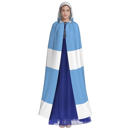 Cape médiévale avec capuche costume de carnaval imprimé argentin - 2