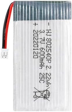 3.7V 600mAh Battery for Drones 802540P Quadcopter Helicopter Batt...