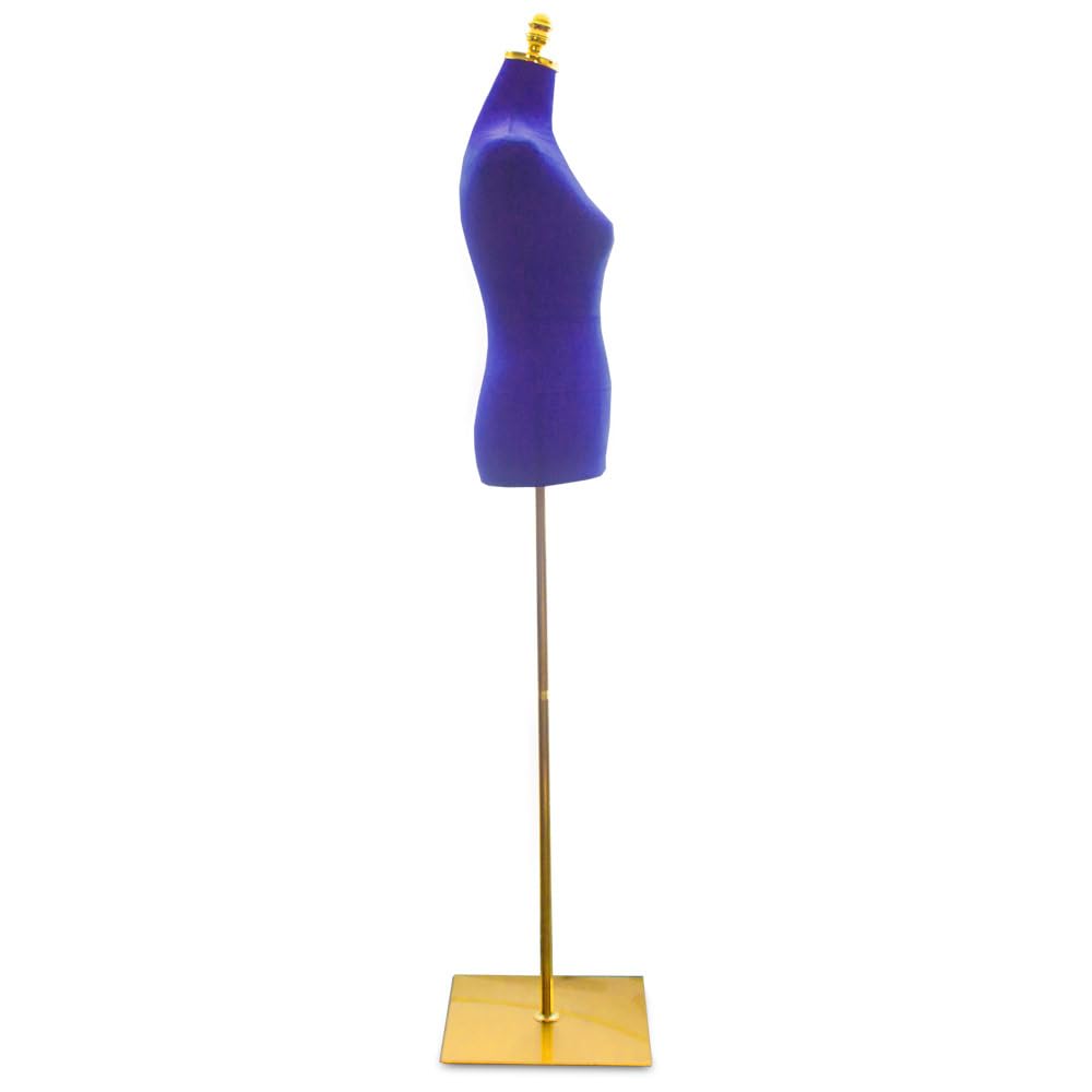 Bituxx Damenbüste Schneiderpuppe Schaufensterpuppe Torso Angezogen Mannequin Büste (Royal Blau)