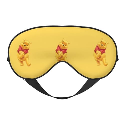 くまのプーさん 睡眠用 遮光 目隠し 可愛い 安眠 快眠 軽量 キャラクターズ グッズ ポーチ付き ケース付き 自由調整可能 子供 男の子 女の子 ds137