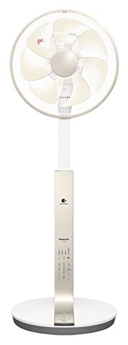 パナソニック リビング扇風機 DCモーター ナノイー・温度センサー搭載 切/入タイマー付 シルキーゴールド F-CR339-N