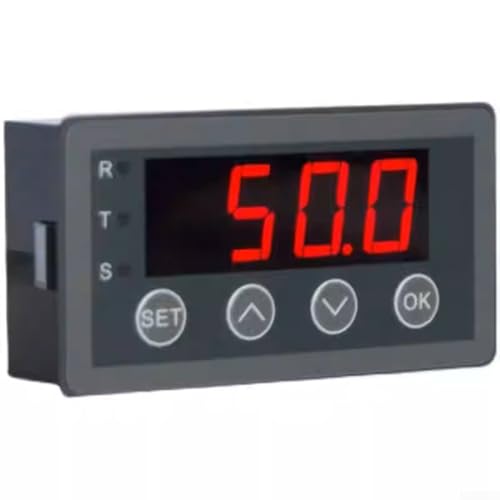 Eawfgtuw Compteur d'affichage numérique pour entrée analogique 0-10 V 2-10 V 0-20 mA 4-20 mA - Jauge de panneau industriel programmable pour température,...