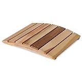 All Things Cedar Outdoor Wooden Garden Bridge for Walkway, Backyard Pond, 2’, Natural