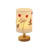 De Lapoll DIY Pressed Flower Table Lamp Kit - Handmade Floral Bedside Night Light with Real Dried Flowers, Wooden Base & Warm LED - Gift for Women, Teens, Girls - Aesthetic Home Decor - 10