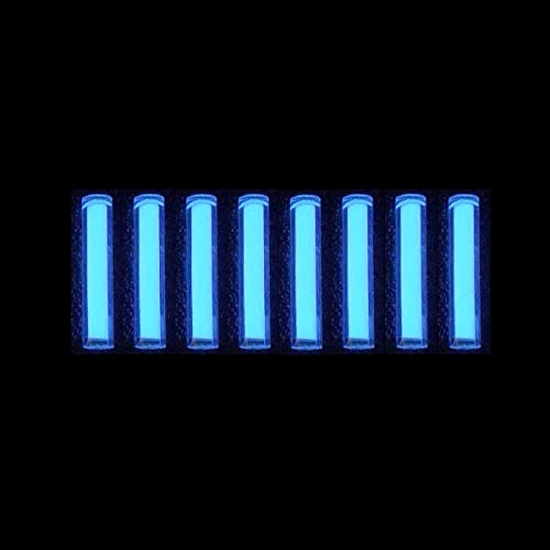 Luminous Tube, 1.5 * 6mm 8pcs Glass Luminous Vial Glow in The Dark Made of Rare Earth Materials, EDC Players, for DIY Various EDC Accessories and Decoration. (Sky Blue)
