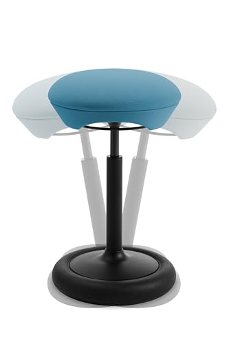 Image of Topstar SITNESS HOP HIGH Ergonomic Stool with Three-Dimensional Movement Sitness Technology Made in Germany Colour: Black /Petrol