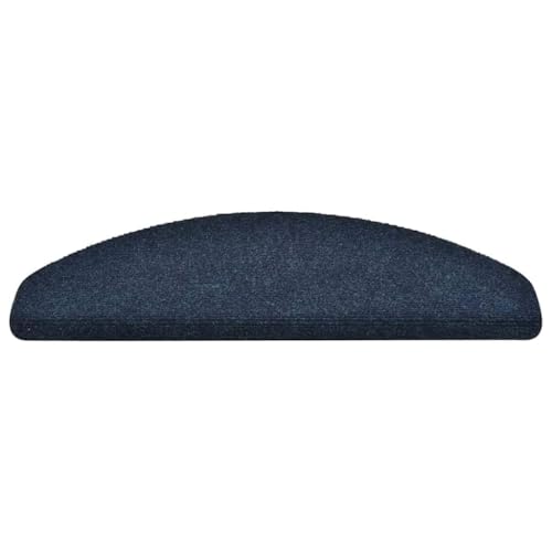 Tapis d'escalier lavable et isolant phonique bleu marine 65 x 21 cm