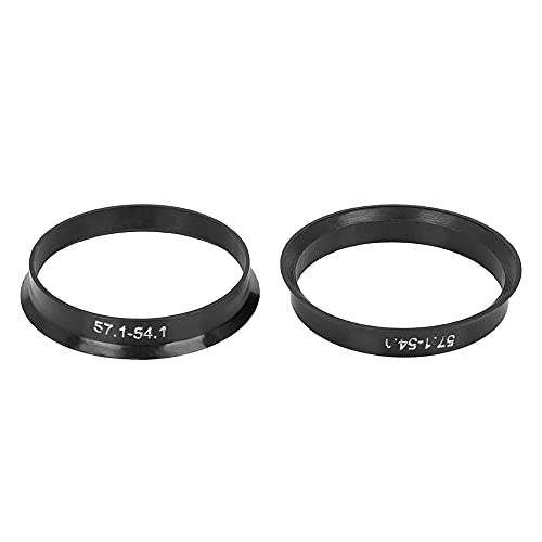 X AUTOHAUX 4stk.Zentrierringe Kunststoff Radnaben Radbohrung Mittenabstandshalter Zentrierung für Radnabe 57.1-54.1mm Schwarz
