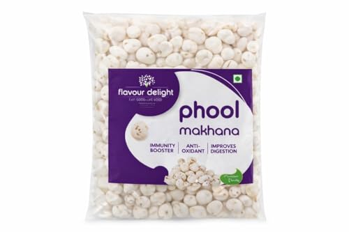 Image of Flavour Delight Premium Phool Makhana 100g | Light & Crunchy Fox Nuts | Roasting & Fasting Snack