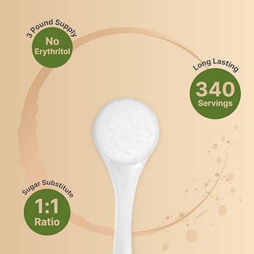 Monk Fruit & Allulose Sweetener with No Erythritol, 3 Pounds | 0 Aftertaste, 0 Calories, 0 Net Carbs – 1:1 Sugar Substitute – Perfect Sweet Balance for Baking, Cooking, Beverages – Keto, Vegan - Image 5