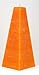Produktbild Landhaus Kerze Pyramide, Orange 36x15x15 cm - 4033 - Indoor Kerze mit Struktur im Landhausstil. Eine schöne Kerze für Ihr Zuhause. (Mit Filzgleiter)