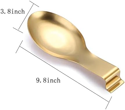 Miniatura 2 de 2 soportes para cucharas de acero inoxidable dorado para espátula, utensilios de cocina