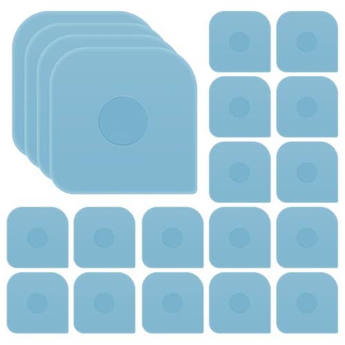 Lot de 20 grattoirs en nylon pour casseroles en fonte - Grattoir portable pour casseroles en fonte - Grattoir à graisse antidérapant pour poêle en fonte - Bleu