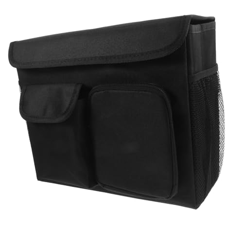 NIYANGLE bolsa para accesorios para andadores adultos bolsa de andador plegable accesorios para sillas de ruedas adultos bolsa para andador tela oxford Black
