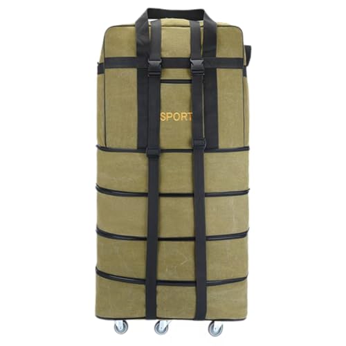 Radefasun Expandable Extra Large Travel Canvas Duffel Bag with Wheels