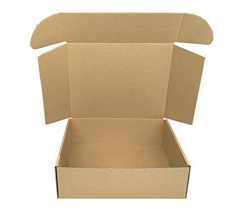 Cajeando - Pack de 50 Cajas de Cartón Automontables 26 x 21 x 8 cm Para Envíos y Mudanzas Caja de cartón Tablet Color Marrón y Microcanal Fabricadas en España