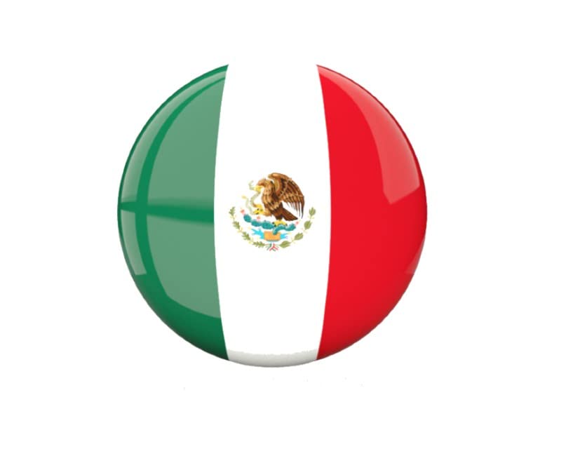 Image of Set of 5 Mexico National Flag Themed Sticker Decal of Mexican Flag, Country Map, Pop Socket shape, Heart shape and one with USA Flag for Car, Phone, pop sockets, Laptop, Mug, Bottle, Textbooks