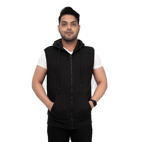 Noroze Herren Kapuzenpullover, Einfarbig Schwarz schwarz XXXX-Large