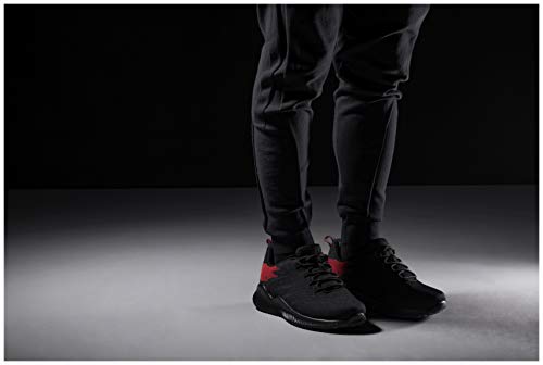 Image of CALTO Men's Invisible Height Increasing Elevator Shoes - Black /Red Ultra Lightweight Sporty Sneakers - 2.8 Inches Taller - Q215 - Size 9 D(M) US