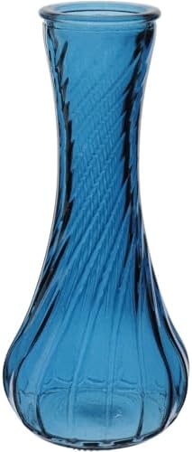 VASO DECORATIVO ENFEITE CASA GARRAFA HOME&CO VIDRO 15x7x7cm AZUL