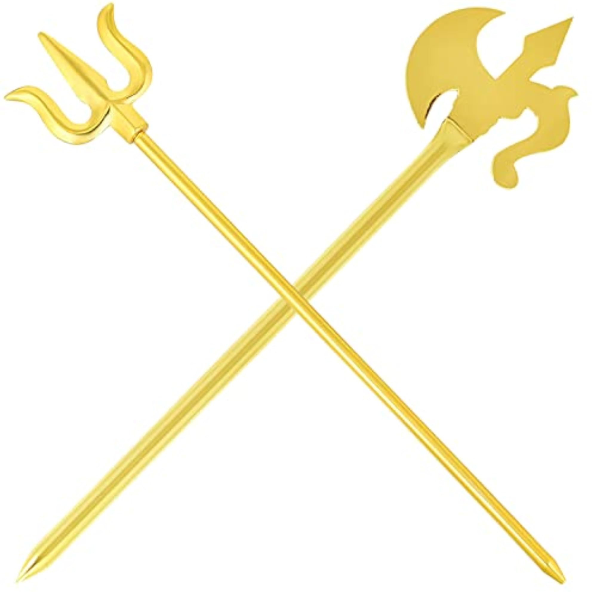 Brass Goldplated Decorative Miniature Shiv Trishul