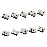 10Pcs Typ-C USB Stecker 2/6/16/24 Pin Weibliche Lade Port Jack PCB SMD SMT DIY USB-C Buchse Solder Reparatur Adapter(J 6Pin)