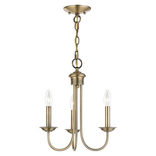 Livex Lighting 42683-01 Mini Chandelier, Medium, Antique Brass