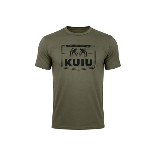 Reviews de Color Verde Militar los mejores 5. 50 KUIU - playera con logotipo para hombre, ligera, de algodón, poliéster, para caza, suave, duradera, ajuste estándar, cuello redondo, color verde militar, Verde(Military Green),...