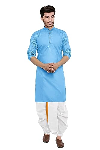 Image of Trustous Kurta Dhoti set for Mens (mahraj dhoti with kurta plain and classis look)