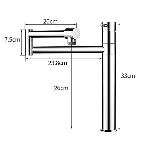 Robinet de cuisine pivotant 360 extensible mitigeur double articulation
