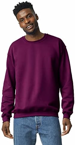 Gildan unisex-adult Fleece Crewneck Sweatshirt, Style G18000, Maroon, Large