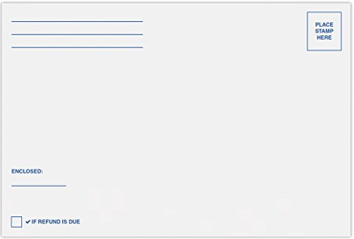 LUXPaper Envelopes fiscais de livreto de 6 x 9 | Arquivo IRS/Estado | Branco brilhante | Texto de 11