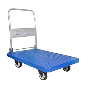 PACIFIC MOVERS 300kg Capacity PVC Foldable Platform Trolley for Heavy Weight/Material Handling Goods Trolley for Home, Office, Warehouse & Industries - 60cm x 90cm (5