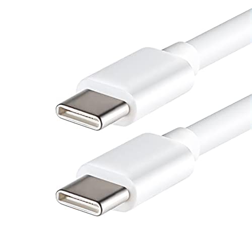 USB C to USB C Charging Cable, Fast Charge and Sync Cord for Type C enabled devices, PD Charger Cable, 0.5m C to C Half Meter White