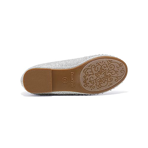 DREAM PAIRS Girls Dress Shoes Slip-on Rhinestone Glitter Ballet Flats for Wedding, Party, Birthday, Prom, Little Kid/Big Kid4